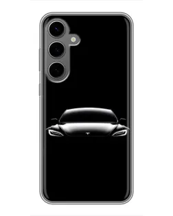 Чехол для Samsung Galaxy S24 Plus с картинкой «Фары Tesla Night» Чехол для Samsung Galaxy S24 Plus с картинкой «Фары Tesla Night»
