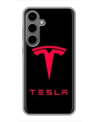 Чехол для Samsung Galaxy S24 Plus с картинкой «Tesla Red Logo» Чехол для Samsung Galaxy S24 Plus с картинкой «Tesla Red Logo»