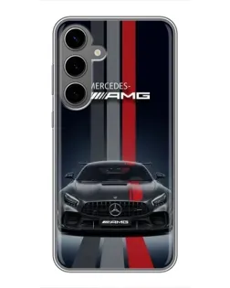 Чехол для Samsung Galaxy S24 Plus с картинкой «Mercedes — белый карбон»