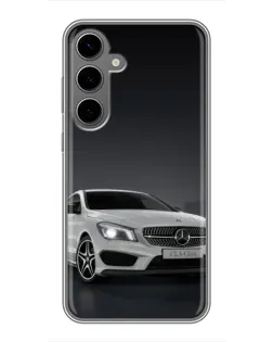 Чехол для Samsung Galaxy S24 Plus с картинкой «Mercedes AMG GT Silver»