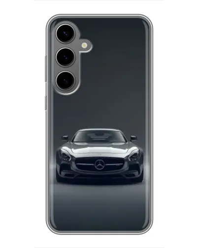 Чехол для Samsung Galaxy S24 Plus с картинкой «Mercedes на черном»