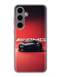 Чехол для Samsung Galaxy S24 Plus с картинкой «Mercedes AMG — красная линия»