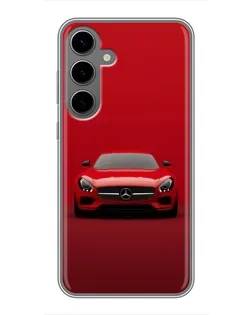 Чехол для Samsung Galaxy S24 Plus с картинкой «Красный Mercedes AMG»