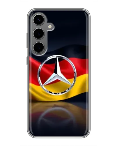 Чехол для Samsung Galaxy S24 Plus с картинкой «Mercedes — флаг Германии»