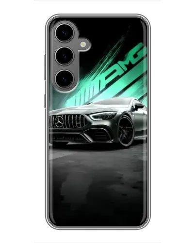 Чехол для Samsung Galaxy S24 Plus с картинкой «Темный Mercedes AMG»