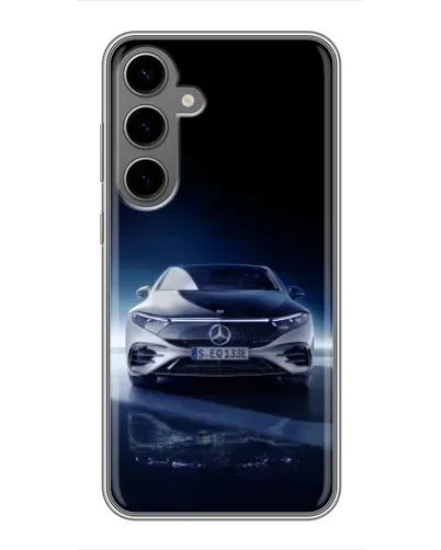 Чехол для Samsung Galaxy S24 Plus с картинкой «Ночной Mercedes EQ»