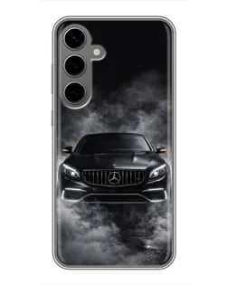 Чехол для Samsung Galaxy S24 Plus с картинкой «Mercedes в дыму»