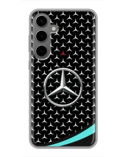 Чехол для Samsung Galaxy S24 Plus с картинкой «Mercedes — бирюзовый акцент»
