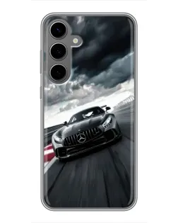 Чехол для Samsung Galaxy S24 Plus с картинкой «Гоночный Mercedes AMG»