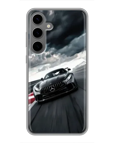 Чехол для Samsung Galaxy S24 Plus с картинкой «Гоночный Mercedes AMG»