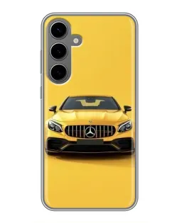 Чехол для Samsung Galaxy S24 Plus с картинкой «Желтый Mercedes GT»