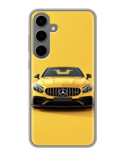 Чехол для Samsung Galaxy S24 Plus с картинкой «Желтый Mercedes GT»