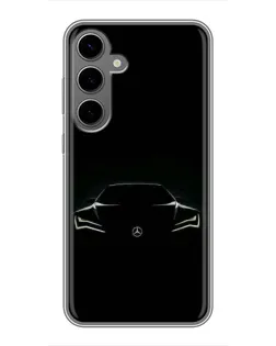 Чехол для Samsung Galaxy S24 Plus с картинкой «Mercedes — силуэт авто»