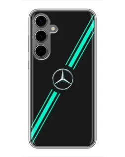 Чехол для Samsung Galaxy S24 Plus с картинкой «Спортивные линии Mercedes»