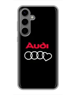 Чехол для Samsung Galaxy S24 Plus с картинкой «Логотип Audi Heart» Чехол для Samsung Galaxy S24 Plus с картинкой «Логотип Audi Heart»