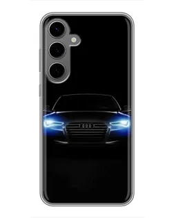 Чехол для Samsung Galaxy S24 Plus с картинкой «Audi в неоне»