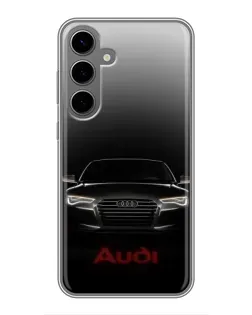 Чехол для Samsung Galaxy S24 Plus с картинкой «Audi — градиентный контур»
