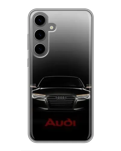 Чехол для Samsung Galaxy S24 Plus с картинкой «Audi — градиентный контур» Чехол для Samsung Galaxy S24 Plus с картинкой «Audi — градиентный контур»