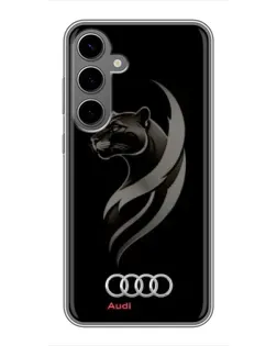 Чехол для Samsung Galaxy S24 Plus с картинкой «Графика — пантера и Audi»
