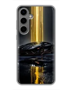 Чехол для Samsung Galaxy S24 Plus с картинкой «Ночной Lamborghini драйв» Чехол для Samsung Galaxy S24 Plus с картинкой «Ночной Lamborghini драйв»