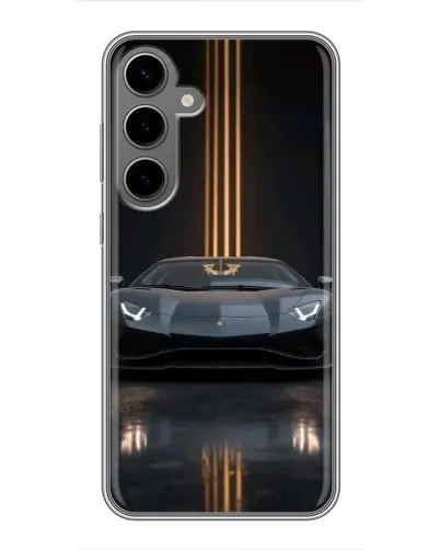 Чехол для Samsung Galaxy S24 Plus с картинкой «Lamborghini золотые линии» Чехол для Samsung Galaxy S24 Plus с картинкой «Lamborghini золотые линии»