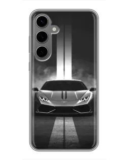 Чехол для Samsung Galaxy S24 Plus с картинкой «Lamborghini симметрия дорог» Чехол для Samsung Galaxy S24 Plus с картинкой «Lamborghini симметрия дорог»