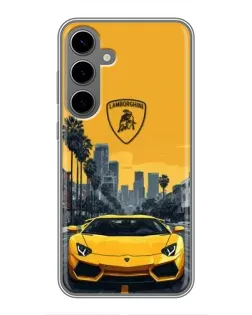 Чехол для Samsung Galaxy S24 Plus с картинкой «Желтый Lamborghini город» Чехол для Samsung Galaxy S24 Plus с картинкой «Желтый Lamborghini город»