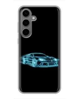 Чехол для Samsung Galaxy S24 Plus с картинкой «Неоновый контур Lamborghini» Чехол для Samsung Galaxy S24 Plus с картинкой «Неоновый контур Lamborghini»
