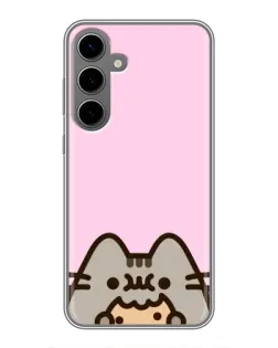 Чохол для Samsung Galaxy S24 Plus з картинкою «Pusheen та печиво» Чохол для Samsung Galaxy S24 Plus з картинкою «Pusheen та печиво»