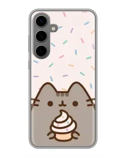 Чохол для Samsung Galaxy S24 Plus з картинкою «Пушин з кексом» Чохол для Samsung Galaxy S24 Plus з картинкою «Пушин з кексом»