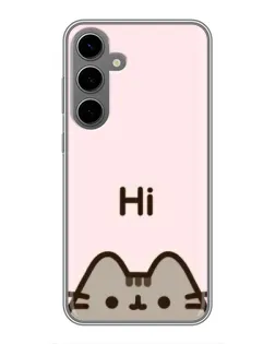 Чохол для Samsung Galaxy S24 Plus з картинкою «Пушин каже Hi» Чохол для Samsung Galaxy S24 Plus з картинкою «Пушин каже Hi»