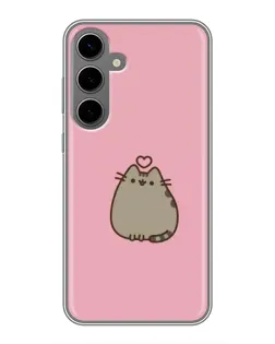 Чехол для Samsung Galaxy S24 Plus с картинкой «Pusheen сердце»