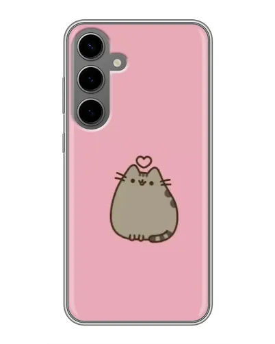 Чехол для Samsung Galaxy S24 Plus с картинкой «Pusheen сердце»