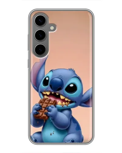 Чехол для Samsung Galaxy S24 Plus с картинкой «Стич ест шоколад» Чехол для Samsung Galaxy S24 Plus с картинкой «Стич ест шоколад»