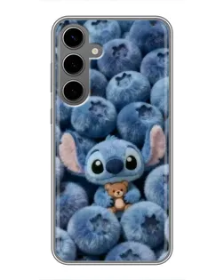 Чехол для Samsung Galaxy S24 Plus с картинкой «Стич и голубика» Чехол для Samsung Galaxy S24 Plus с картинкой «Стич и голубика»