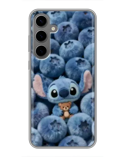 Чехол для Samsung Galaxy S24 Plus с картинкой «Стич и голубика» Чехол для Samsung Galaxy S24 Plus с картинкой «Стич и голубика»