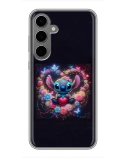 Чехол для Samsung Galaxy S24 Plus с картинкой «Stitch в цветах» Чехол для Samsung Galaxy S24 Plus с картинкой «Stitch в цветах»