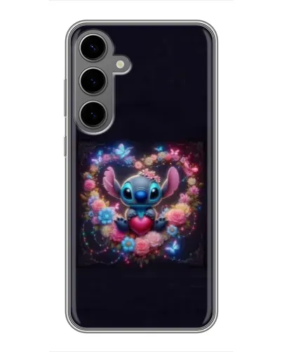 Чехол для Samsung Galaxy S24 Plus с картинкой «Stitch в цветах» Чехол для Samsung Galaxy S24 Plus с картинкой «Stitch в цветах»
