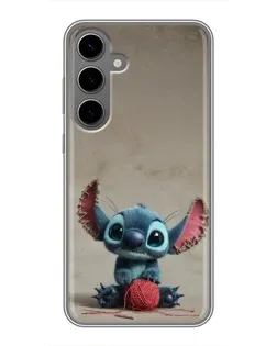 Чехол для Samsung Galaxy S24 Plus с картинкой «Стич на коричневом фоне» Чехол для Samsung Galaxy S24 Plus с картинкой «Стич на коричневом фоне»