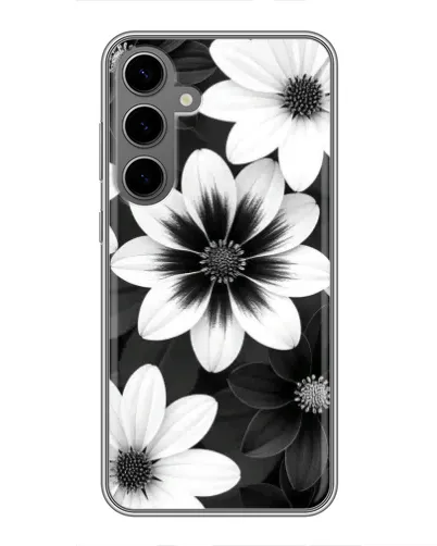 Чохол для Samsung Galaxy S24 Plus з картинкою «Монохромні айстри» Чохол для Samsung Galaxy S24 Plus з картинкою «Монохромні айстри»
