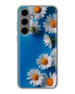 Чехол для Samsung Galaxy S24 Plus с картинкой «Белоснежные маргаритки»