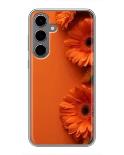 Чехол для Samsung Galaxy S24 Plus с картинкой «Оранжевые герберы»