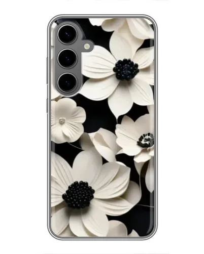 Чохол для Samsung Galaxy S24 Plus з картинкою «Об'ємні білі квіти» Чохол для Samsung Galaxy S24 Plus з картинкою «Об'ємні білі квіти»