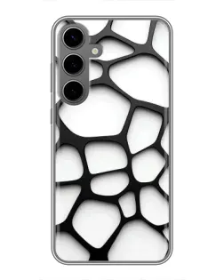 Чохол для Samsung Galaxy S24 Plus з картинкою «Біла об'ємна сітка» Чохол для Samsung Galaxy S24 Plus з картинкою «Біла об'ємна сітка»