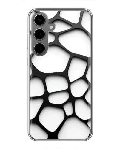 Чехол для Samsung Galaxy S24 Plus с картинкой «Белая объемная сетка» Чехол для Samsung Galaxy S24 Plus с картинкой «Белая объемная сетка»