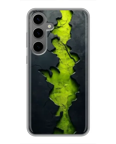 Чехол для Samsung Galaxy S24 Plus с картинкой «Салатовый разлом скалы» Чехол для Samsung Galaxy S24 Plus с картинкой «Салатовый разлом скалы»