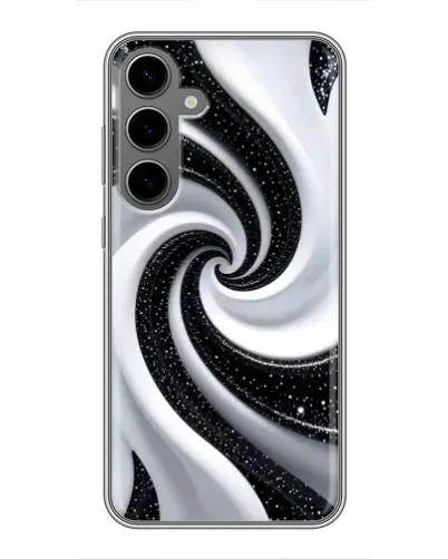 Чехол для Samsung Galaxy S24 Plus с картинкой «Черно-белая спираль» Чехол для Samsung Galaxy S24 Plus с картинкой «Черно-белая спираль»
