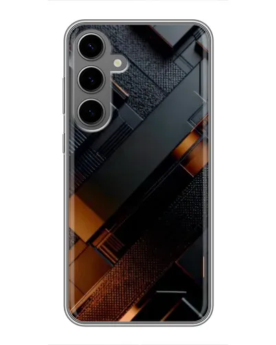 Чехол для Samsung Galaxy S24 Plus с картинкой «Черные геометрические блоки» Чехол для Samsung Galaxy S24 Plus с картинкой «Черные геометрические блоки»