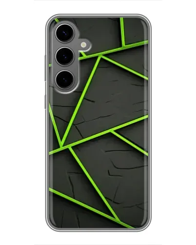 Чехол для Samsung Galaxy S24 Plus с картинкой «Зеленые геометрические линии» Чехол для Samsung Galaxy S24 Plus с картинкой «Зеленые геометрические линии»