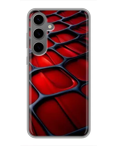 Чехол для Samsung Galaxy S24 Plus с картинкой «Красная глянцевая сетка» Чехол для Samsung Galaxy S24 Plus с картинкой «Красная глянцевая сетка»